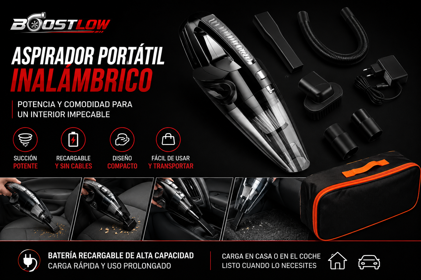 BOOSTLOW ASPIRADORA PORTÁTIL