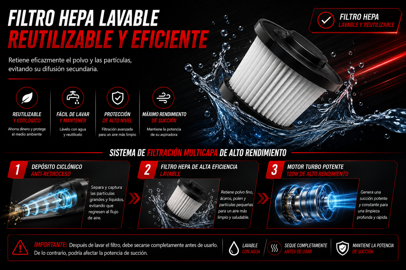 BOOSTLOW ASPIRADORA PORTÁTIL